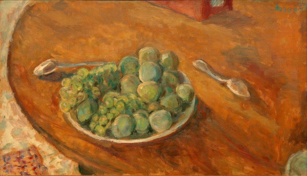 Śliwki i winogrona autorstwa Pierre Bonnard
