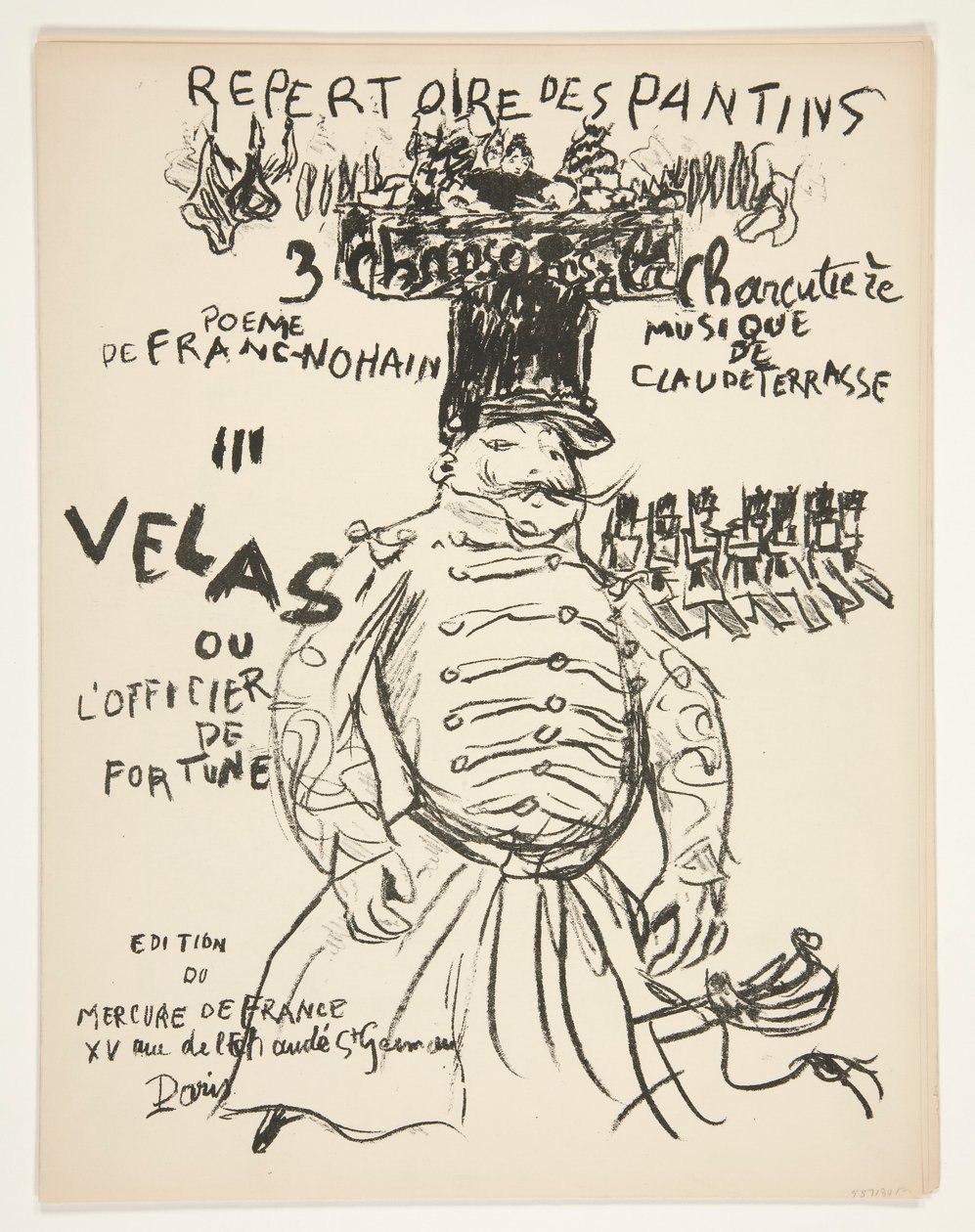 Katalog Theatre des Pantins - sześć piosenek autorstwa Pierre Bonnard