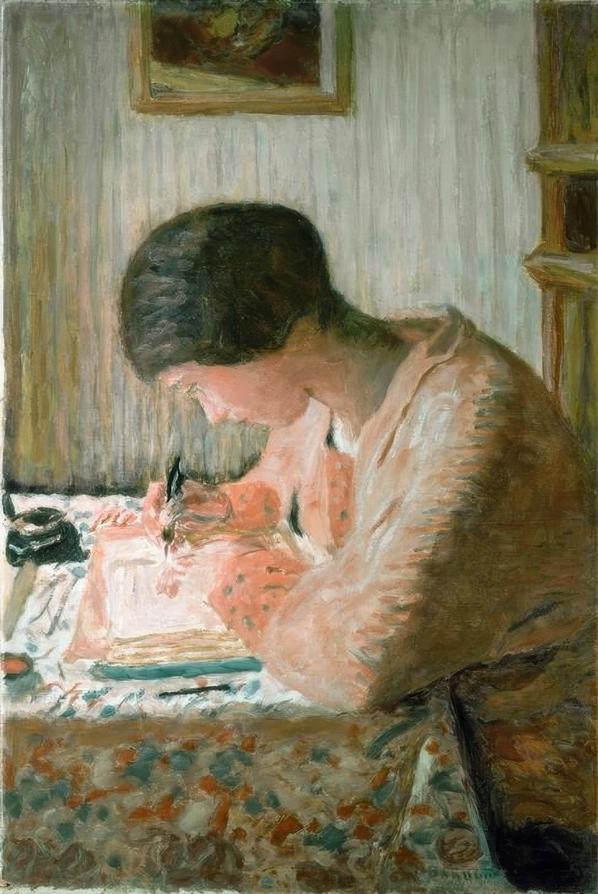 Pisząca kobieta autorstwa Pierre Bonnard