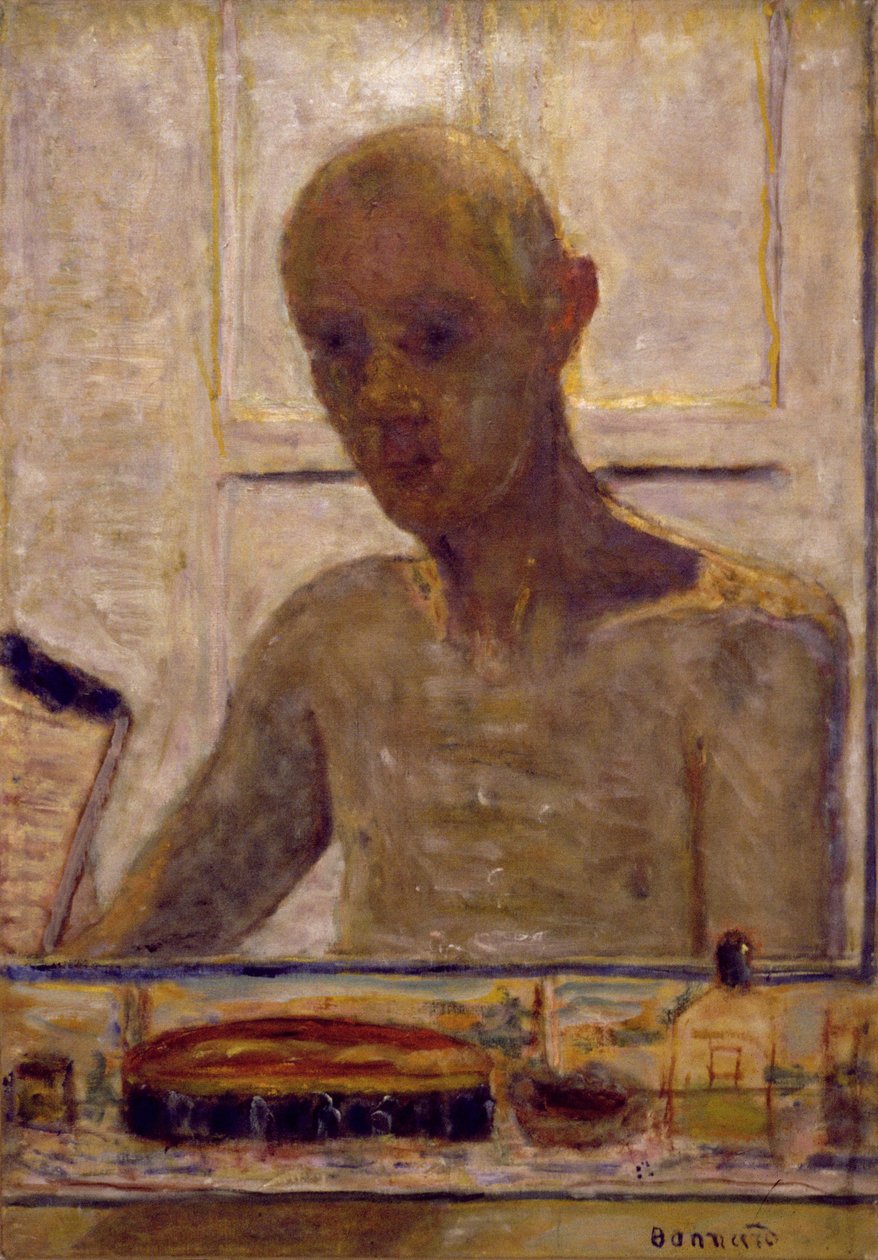 Autoportret w lusterku do golenia, 1935 autorstwa Pierre Bonnard