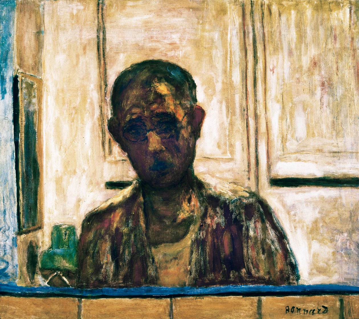 Autoportret w lusterku do golenia autorstwa Pierre Bonnard