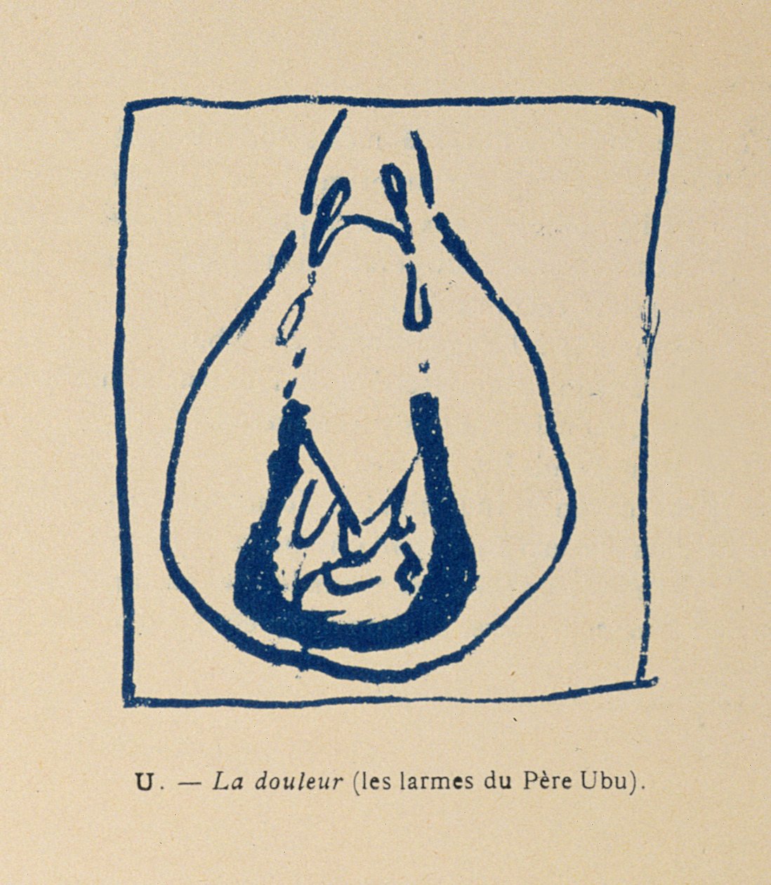 Smutek - łzy Pere Ubu, z alfabetu Pere Ubu autorstwa Pierre Bonnard