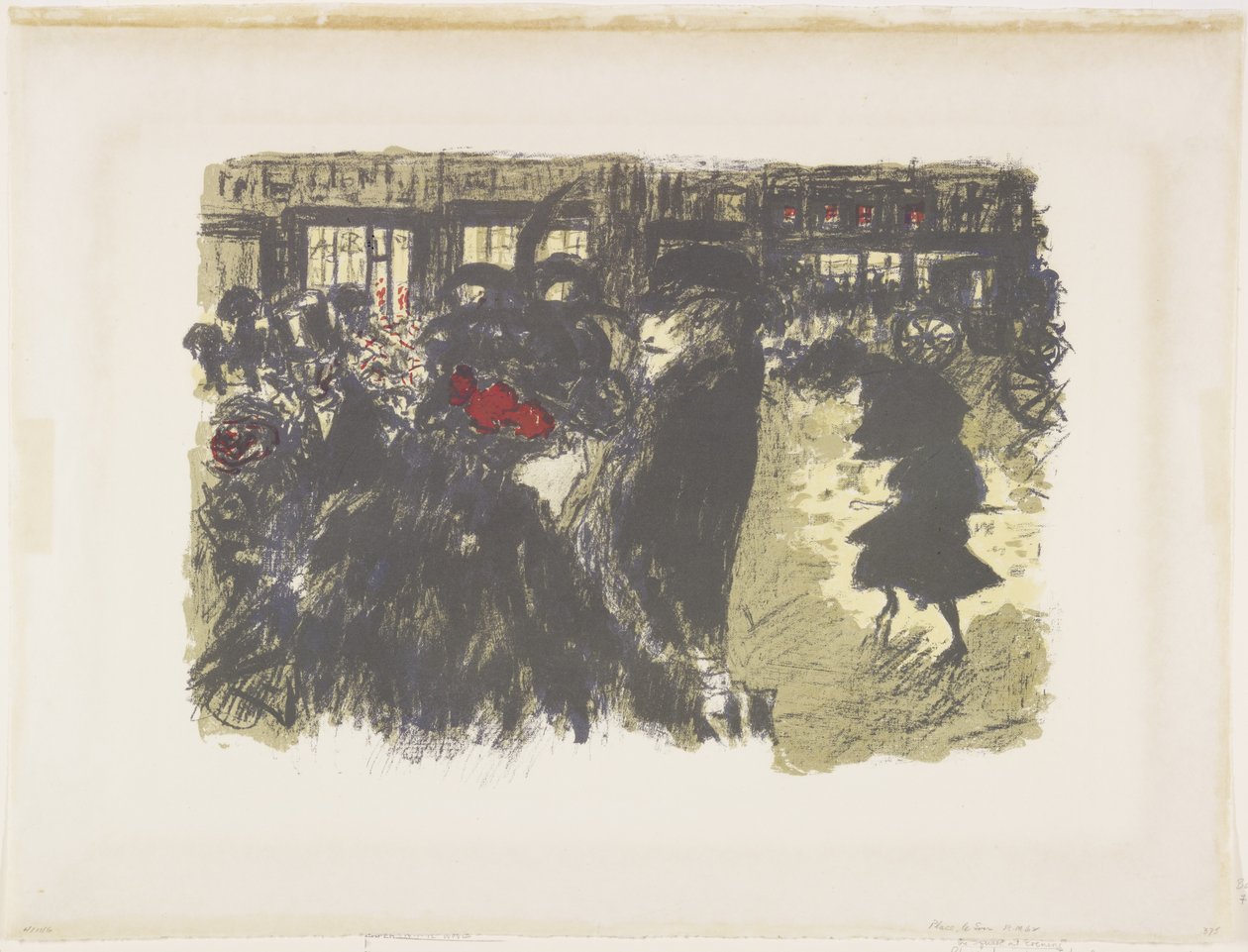 Plac w nocy autorstwa Pierre Bonnard