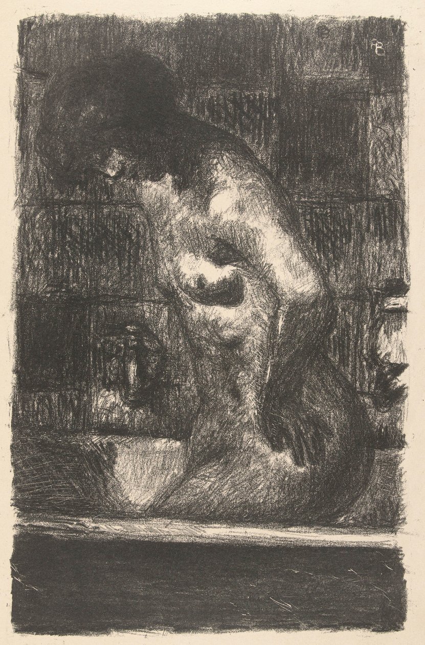 Stojąca naga kobieta myje się w wannie Femme debiutancki taniec sa baignoire autorstwa Pierre Bonnard