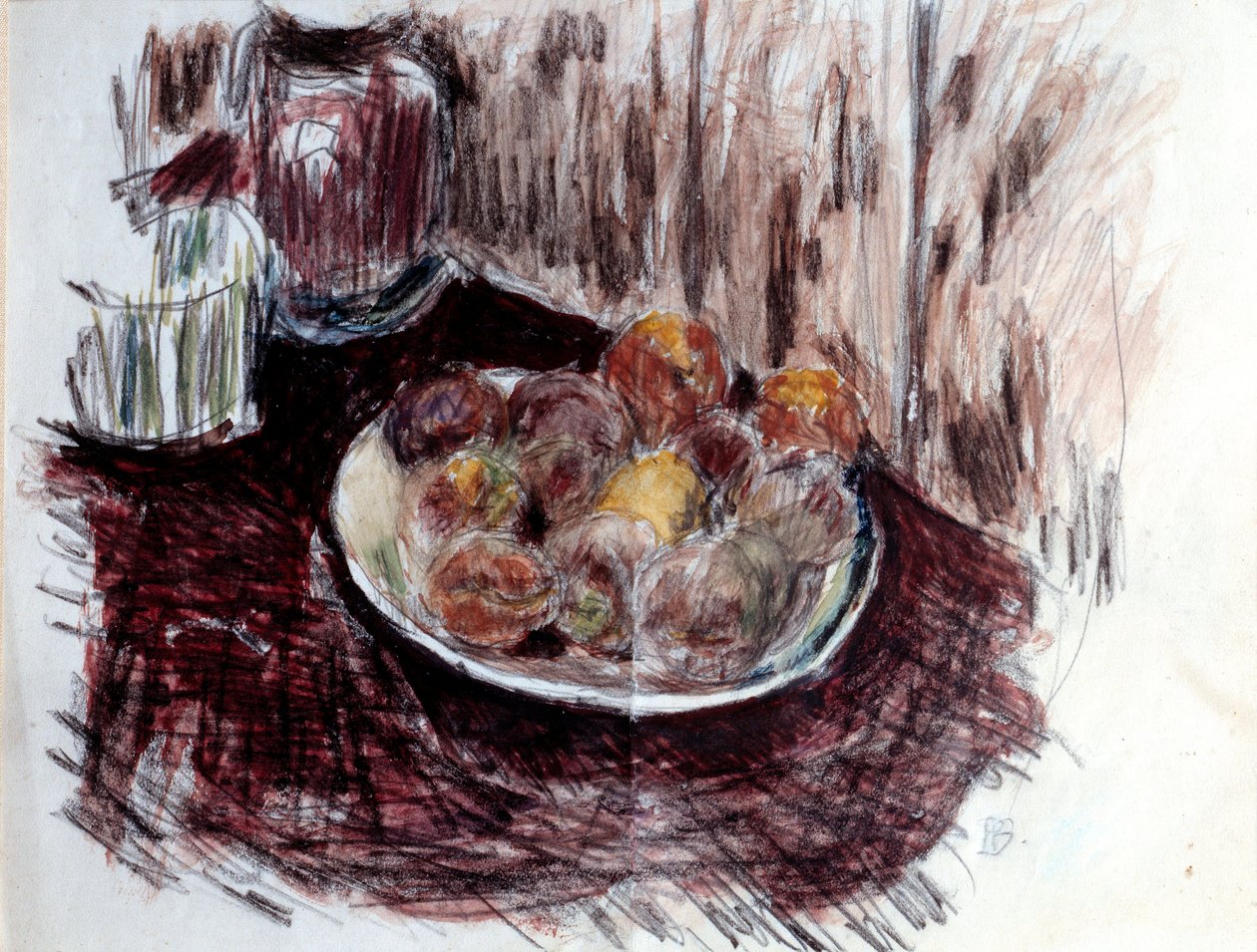 Martwa natura z obrazem Peches Pierre