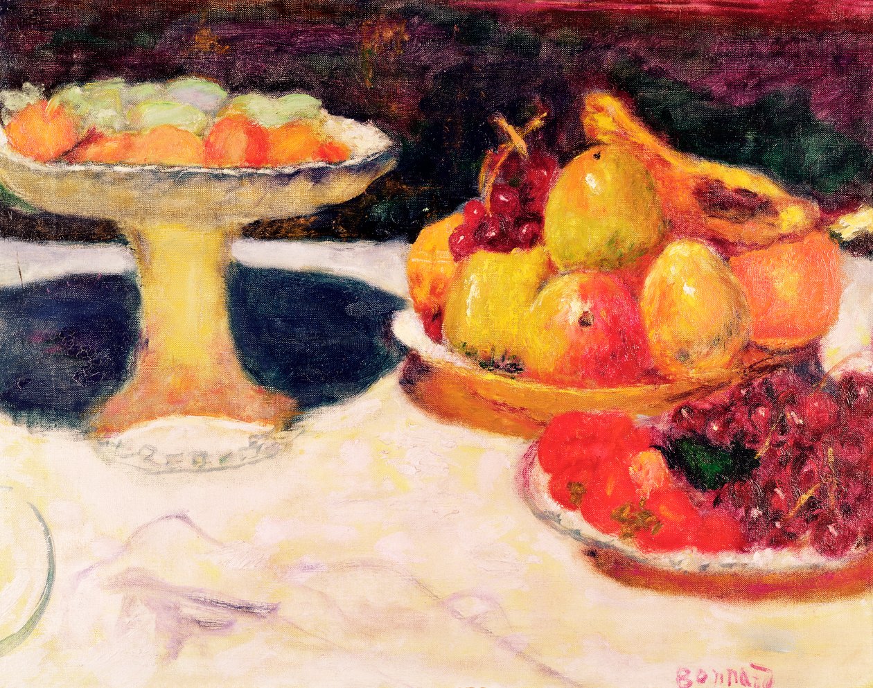 Martwa natura z miską na owoce, 1933 autorstwa Pierre Bonnard