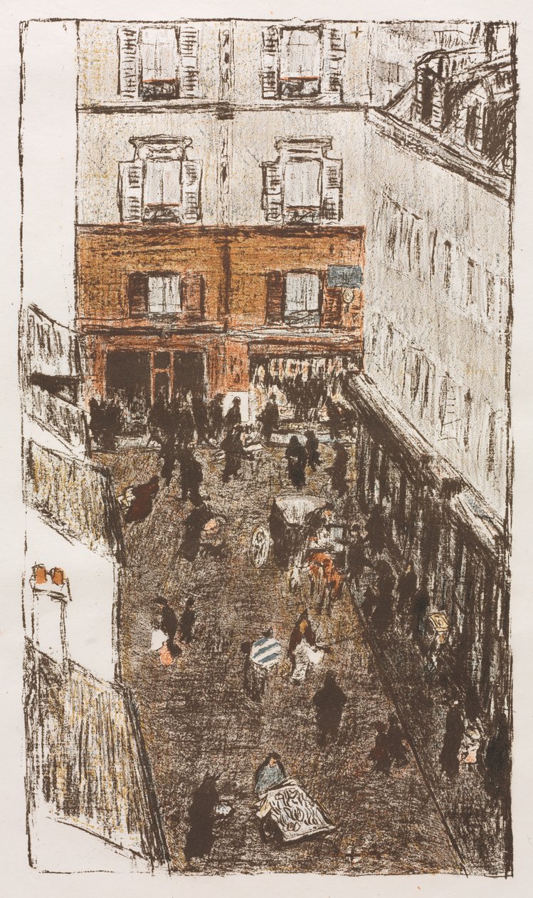 Róg ulicy widziany z góry autorstwa Pierre Bonnard