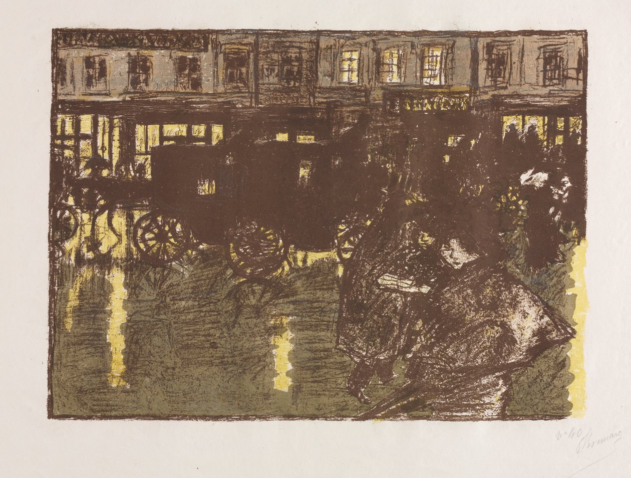 Ulica wieczorem w deszczu autorstwa Pierre Bonnard