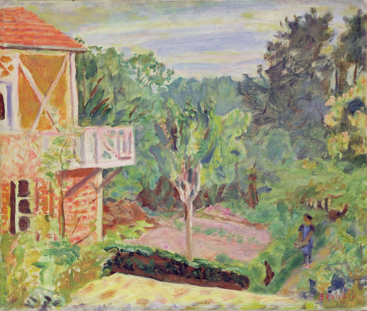Światło słoneczne w Vernon, ok. 1920 (olej na płótnie) autorstwa Pierre Bonnard