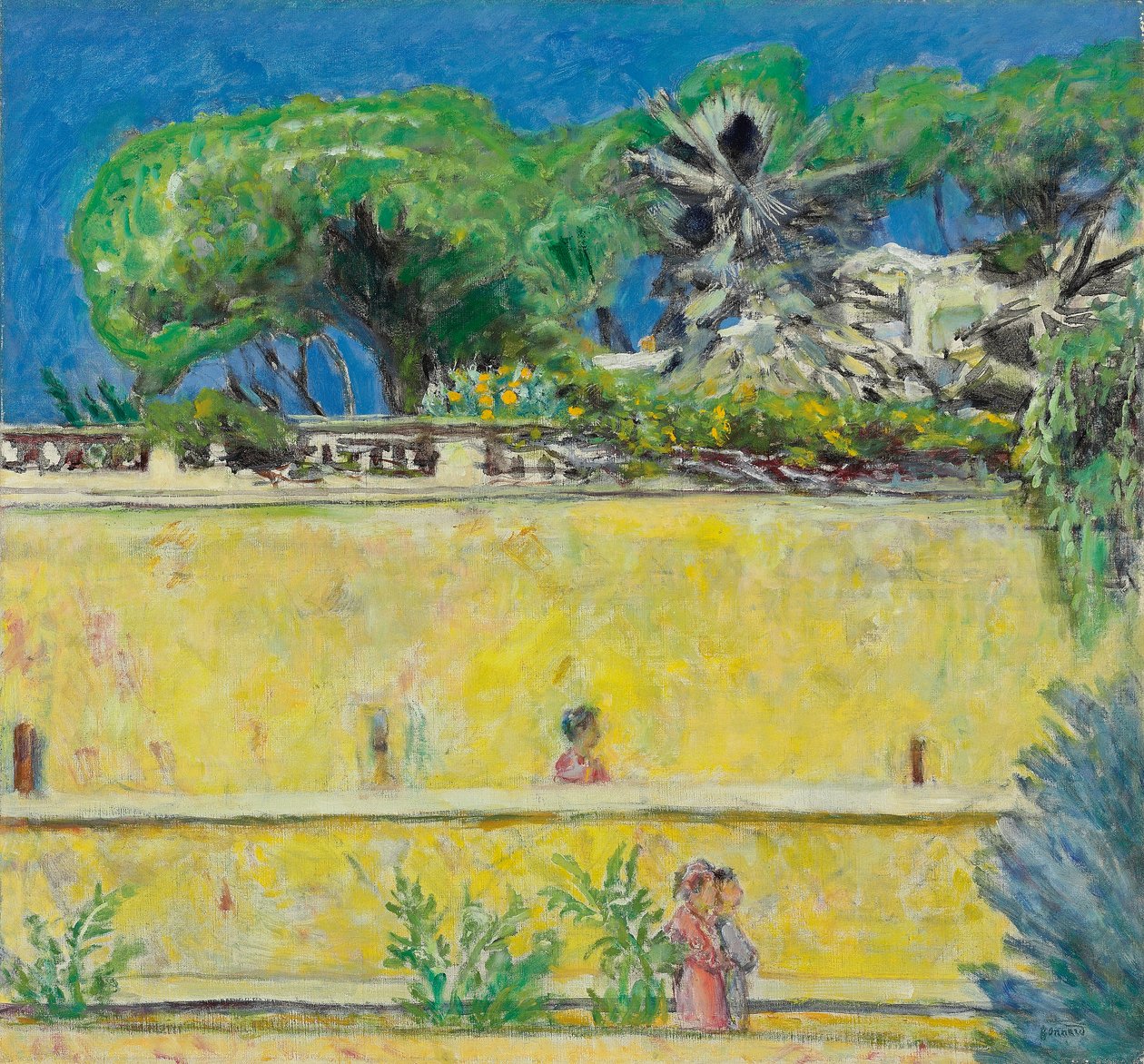 Taras w południe, ok. 1925 (olej na płótnie) autorstwa Pierre Bonnard