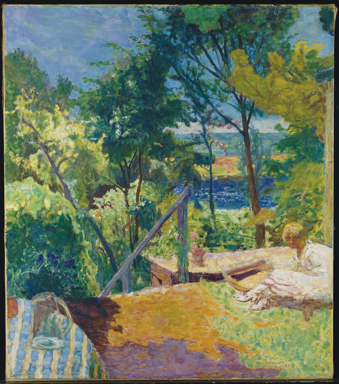 Taras w Vernon, 1923 autorstwa Pierre Bonnard