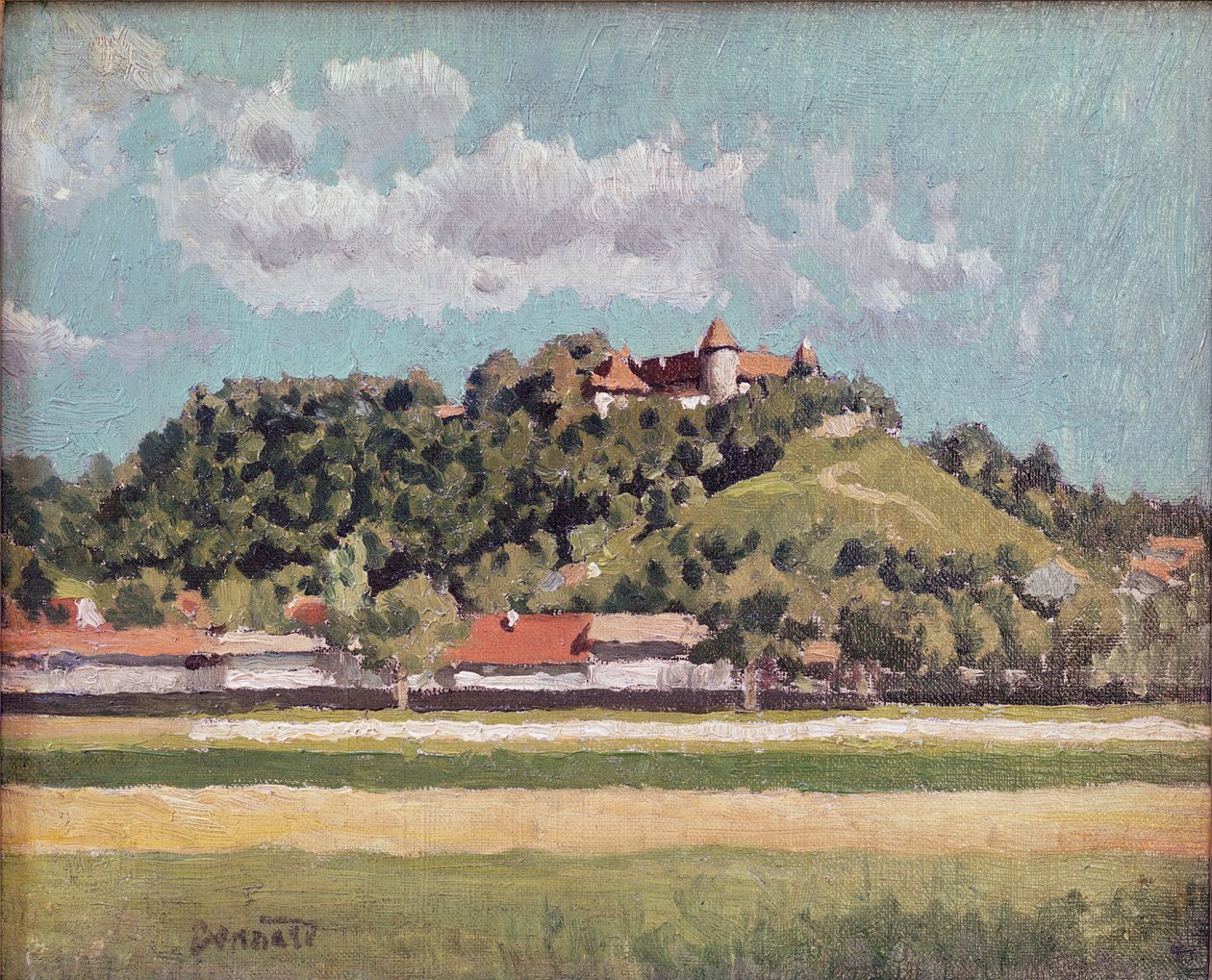 Zamek de Virieu w Dauphine, ok. 1888 r. autorstwa Pierre Bonnard