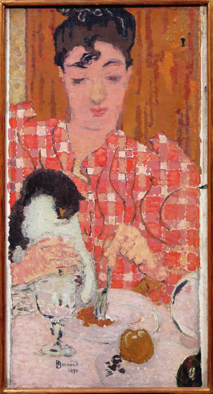 Bluzka w kratę, 1892 autorstwa Pierre Bonnard