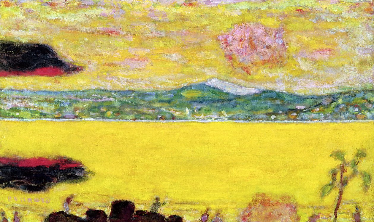 Zatoka St. Tropez o zachodzie słońca, 1937 autorstwa Pierre Bonnard