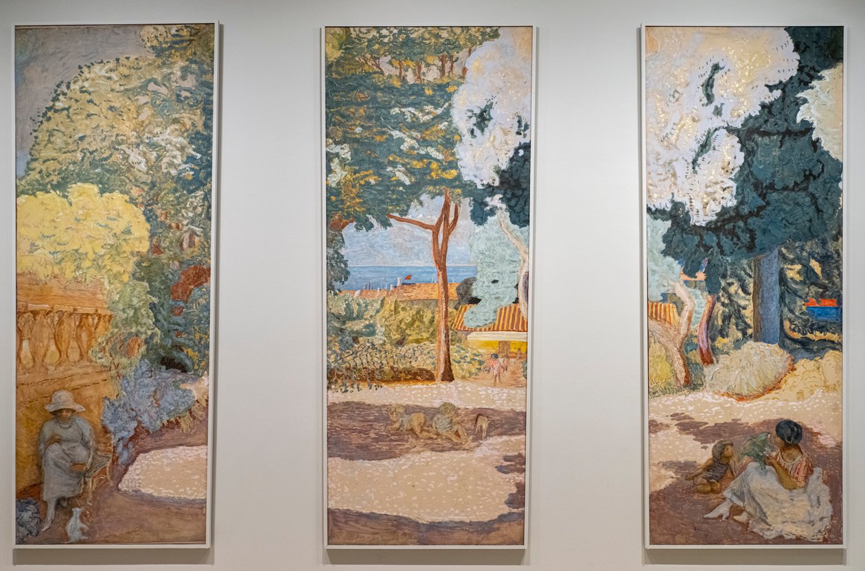 Morze Śródziemne. Tryptyk. Studiuj w Saint-Tropez autorstwa Pierre Bonnard