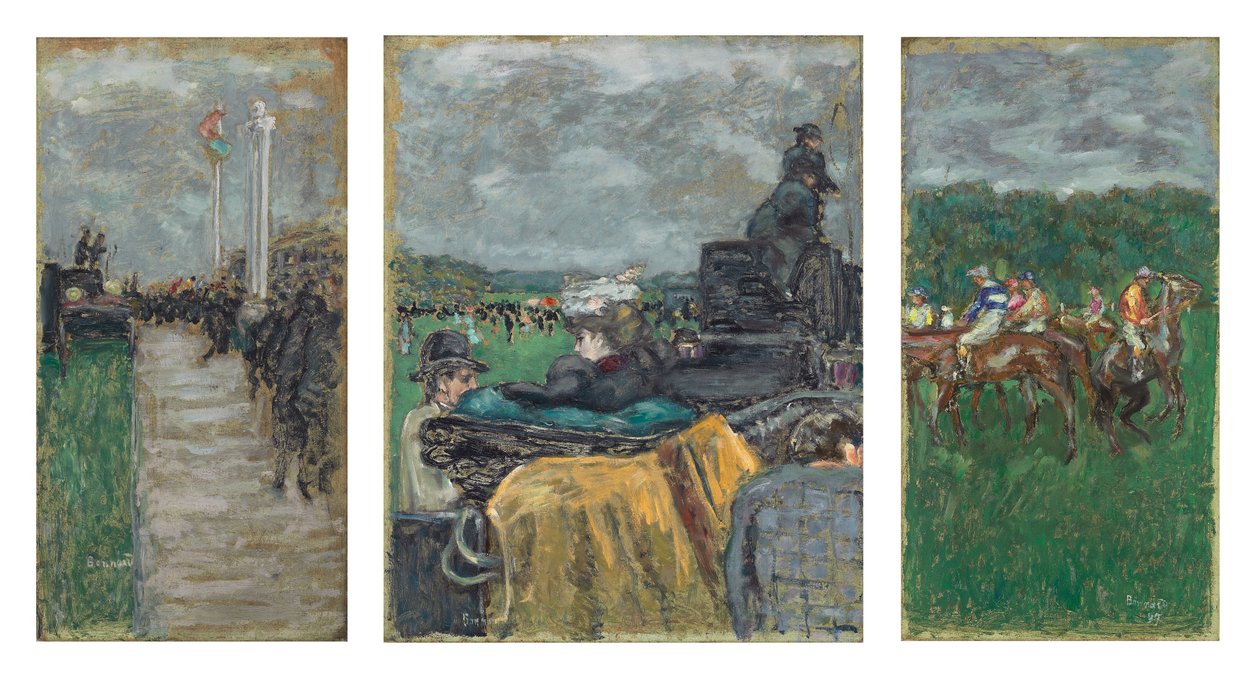 Wyścigi w Longchamp; Les Courses a Longchamp autorstwa Pierre Bonnard