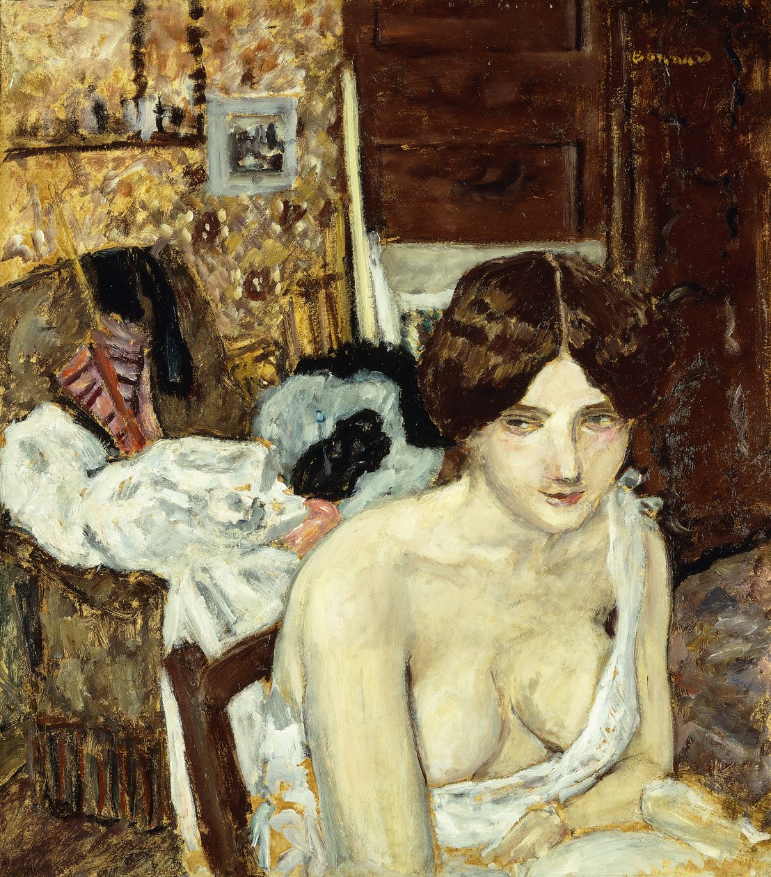 Model spoczynkowy; Le Repos de Modele, ok. 1910 (olej na pokładzie) autorstwa Pierre Bonnard