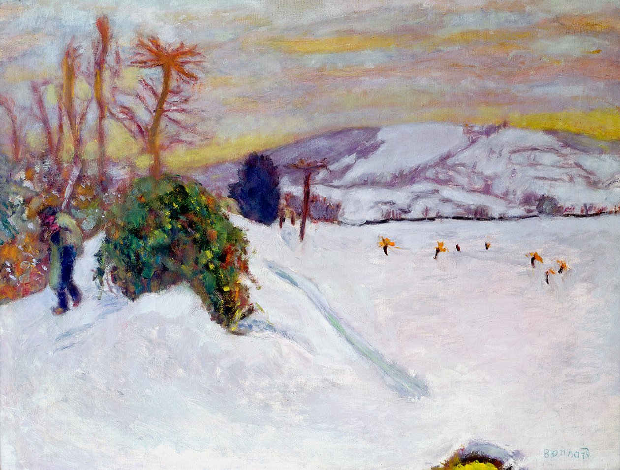 Śnieg w Dauphine, 1910 autorstwa Pierre Bonnard