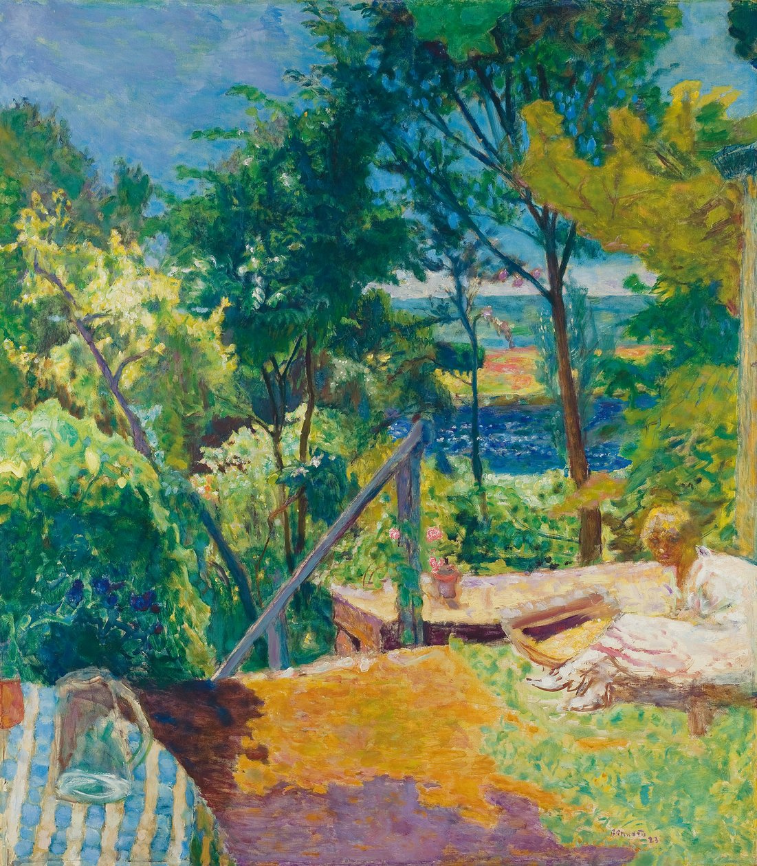 Taras w Vernon, 1923 autorstwa Pierre Bonnard