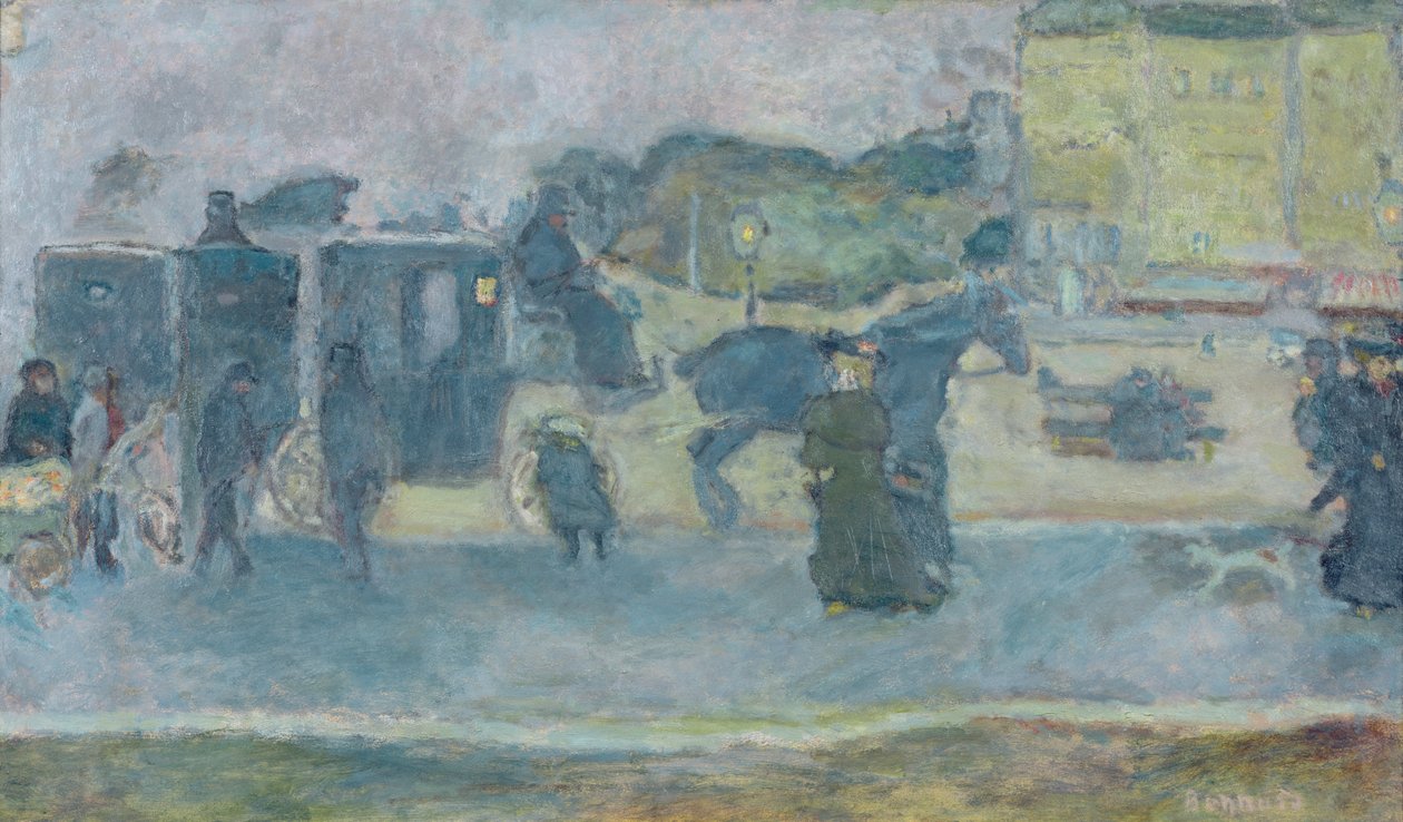 Dwie taksówki Hackney autorstwa Pierre Bonnard