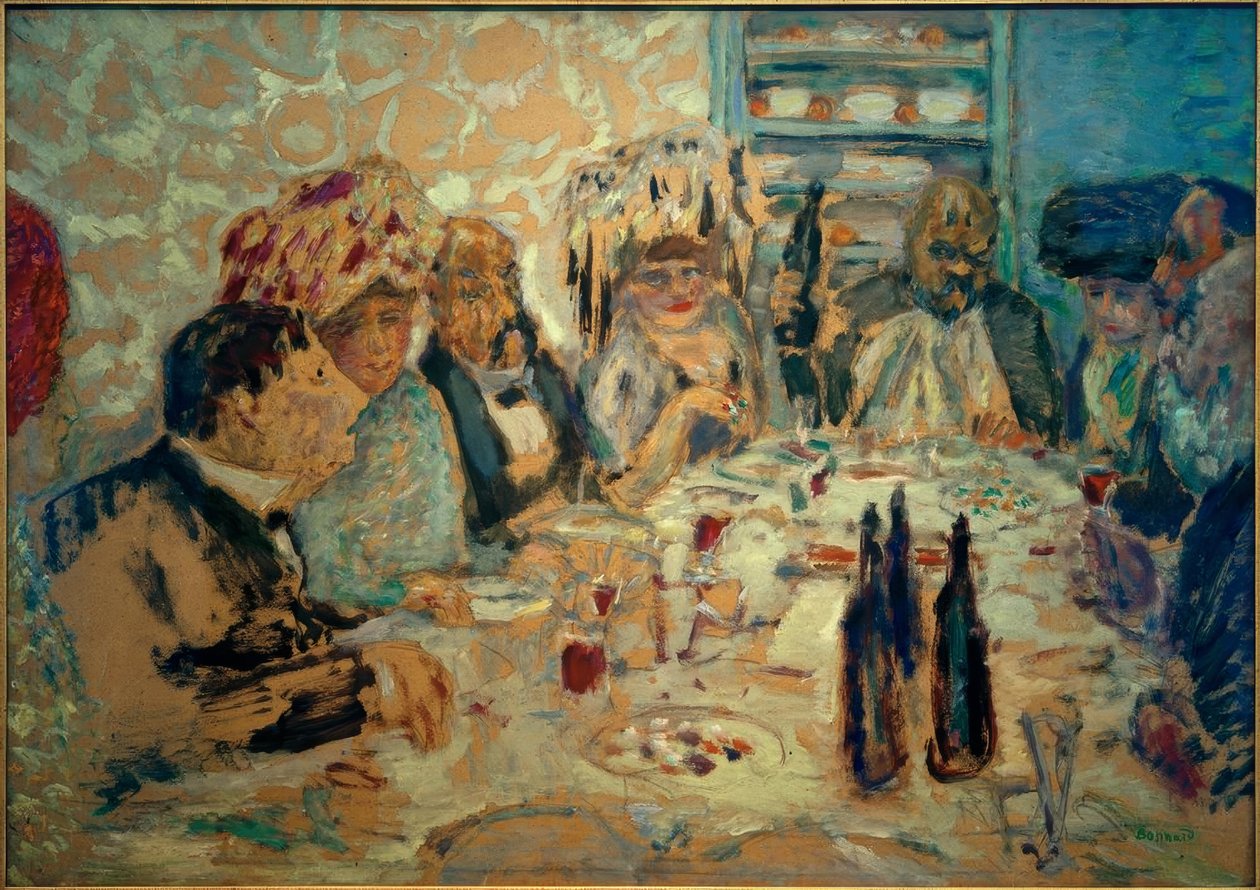 Kolacja w Vollard lub piwnicy Vollard autorstwa Pierre Bonnard