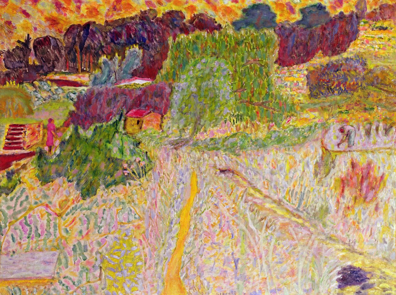 Widok z pracowni artystów, Le Cannet, 1945 autorstwa Pierre Bonnard