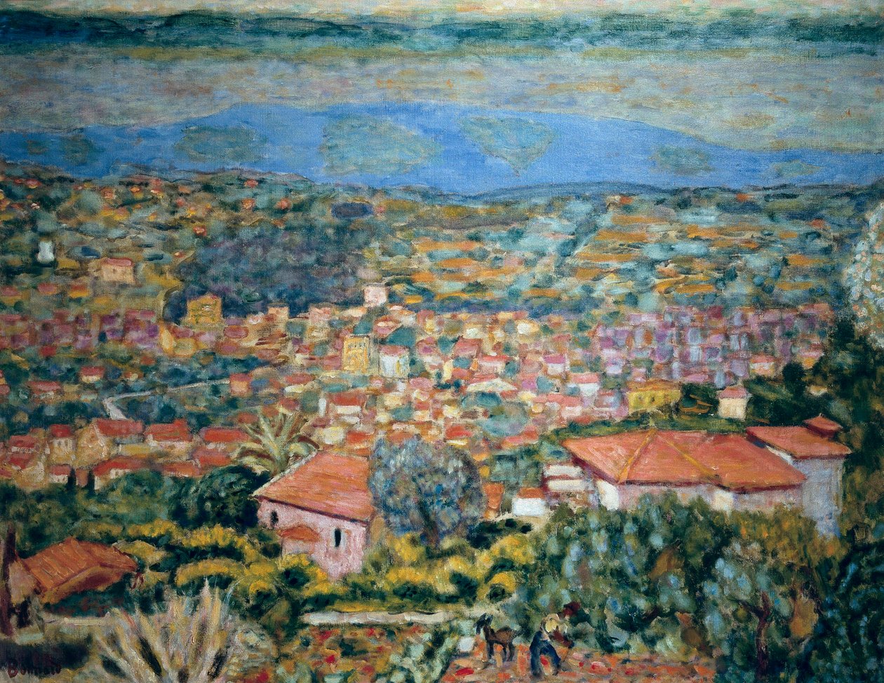Widok na Le Cannet, Dachy (Alpes Maritimes, Prowansja-Alpy-Lazurowe Wybrzeże) autorstwa Pierre Bonnard