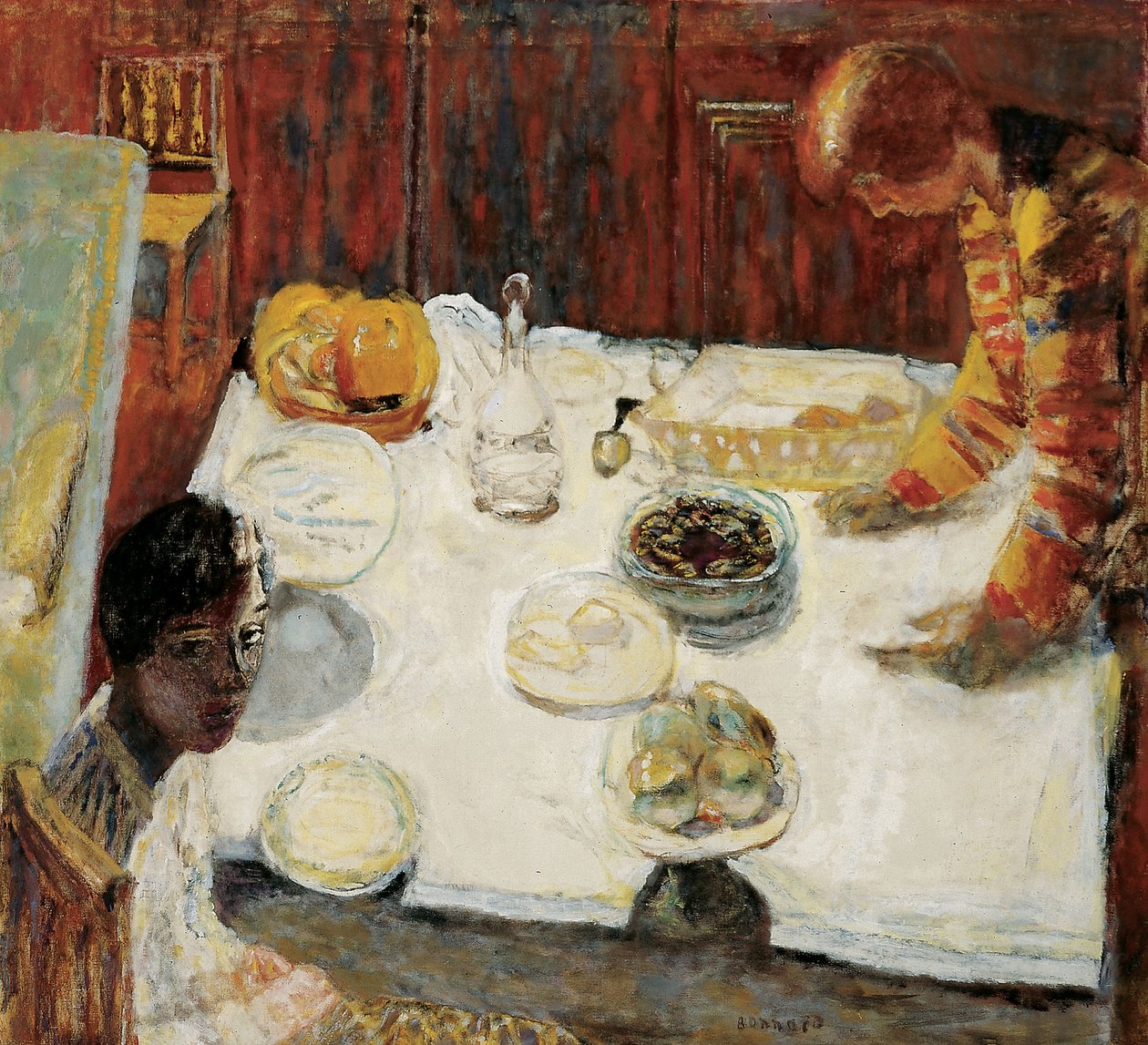 Biały Obrus Jadalnia, 1925 autorstwa Pierre Bonnard