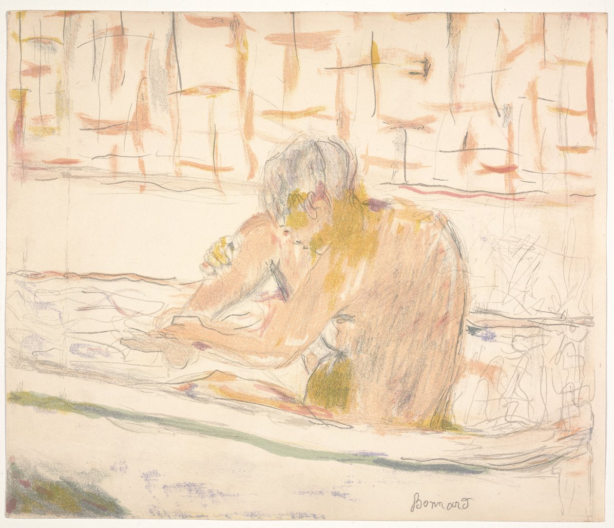 Kobieta siedząca w wannie autorstwa Pierre Bonnard