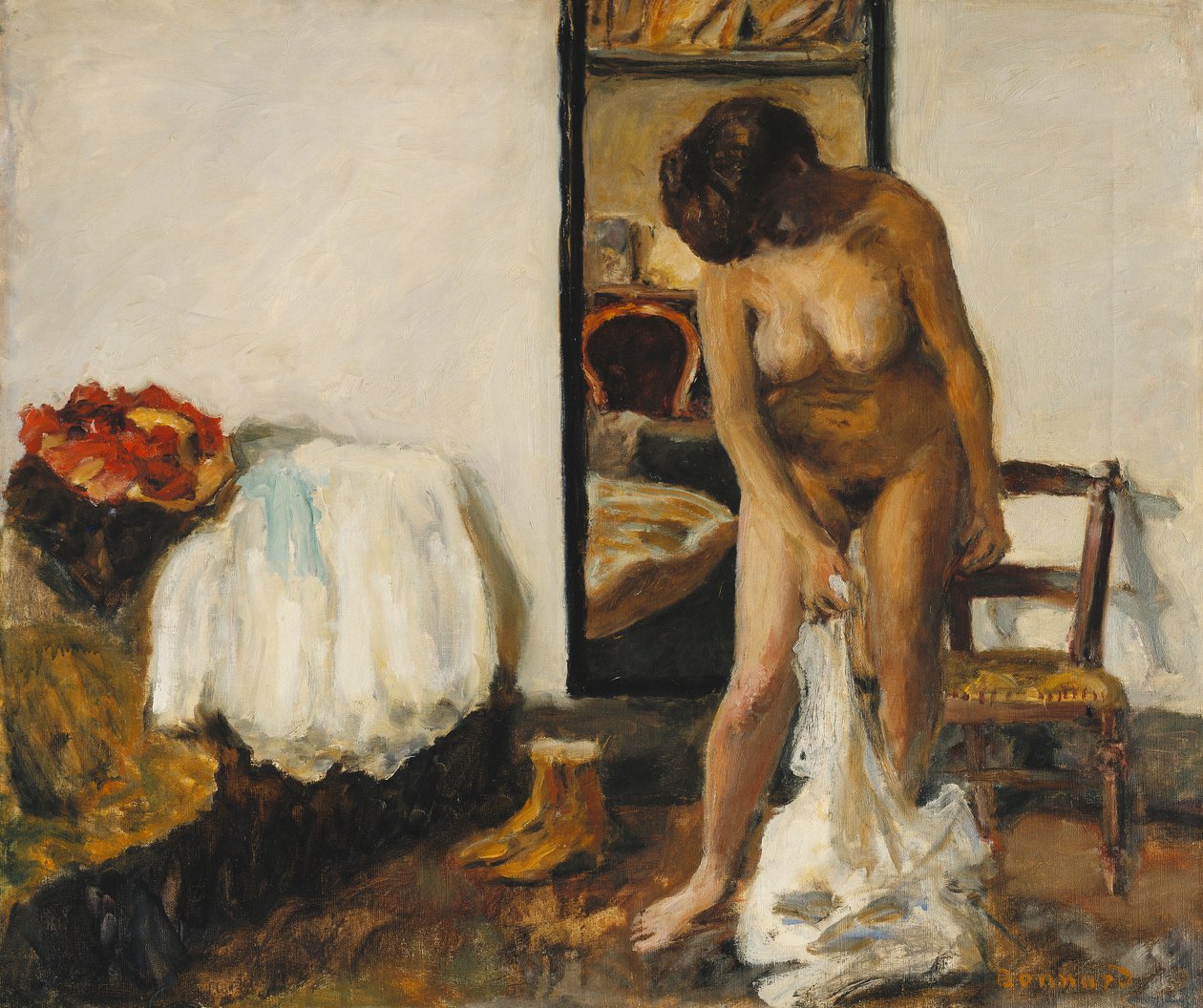 Rozbieranie kobiety; Rozbieranie żony autorstwa Pierre Bonnard