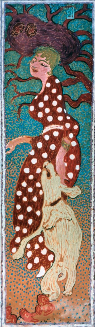 Kobieta w sukni w białe plamki, 1891 autorstwa Pierre Bonnard