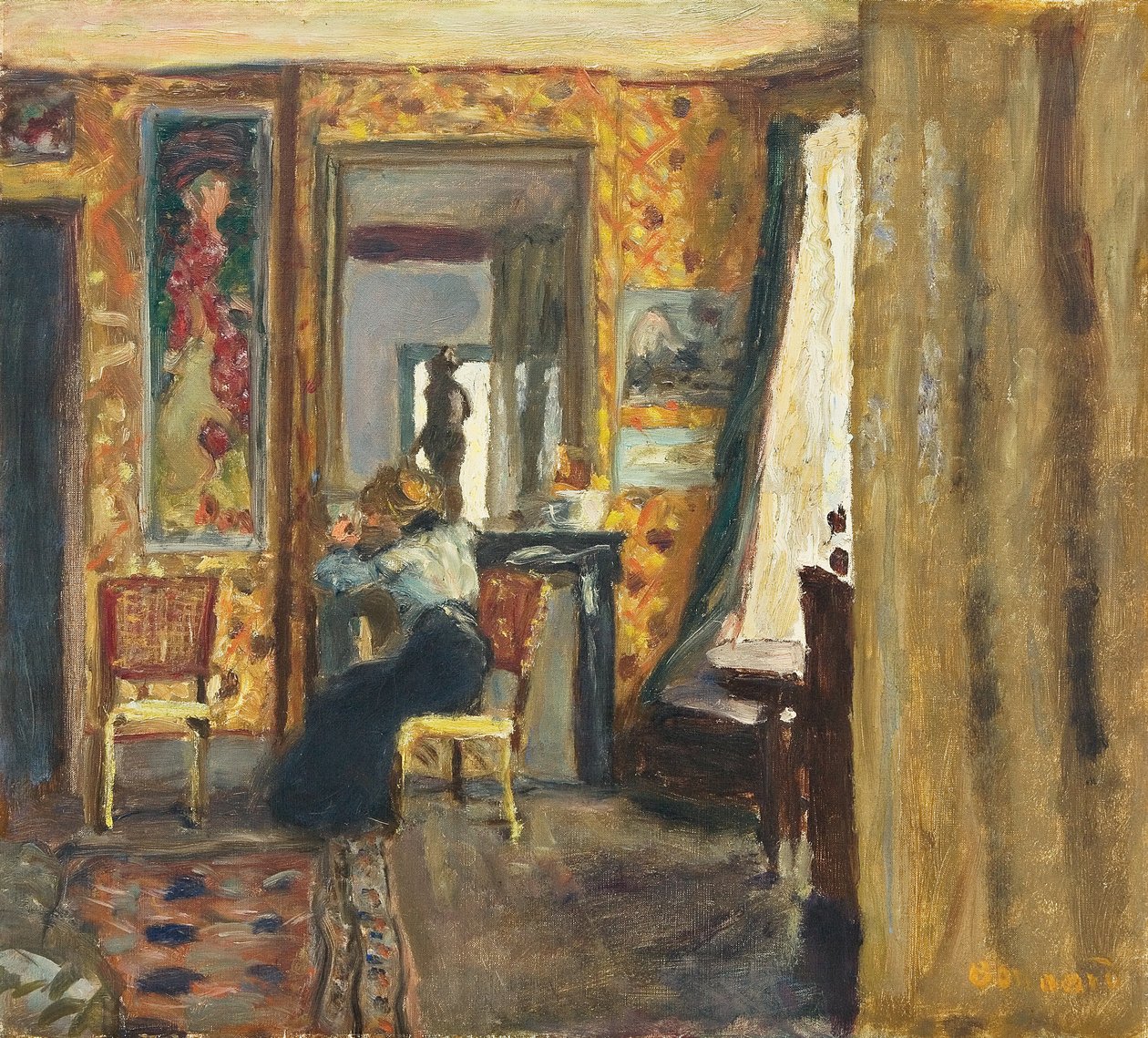 Kobieta we wnętrzu, ok. 1908 (olej na płótnie) autorstwa Pierre Bonnard