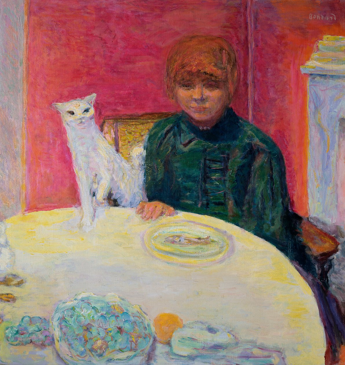 Kobieta z kotem, 1912 autorstwa Pierre Bonnard