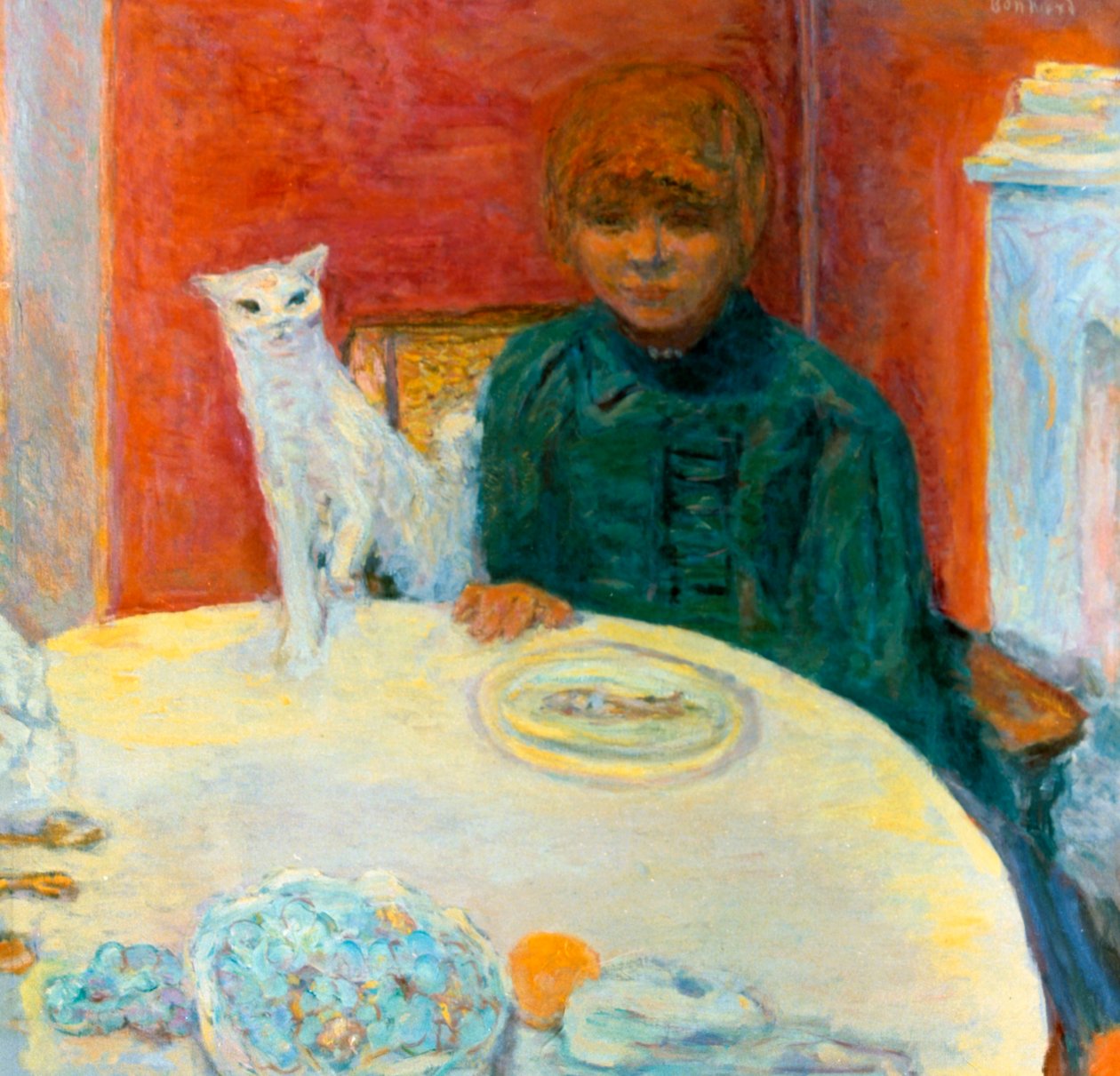 Kobieta z kotem, 1912 autorstwa Pierre Bonnard