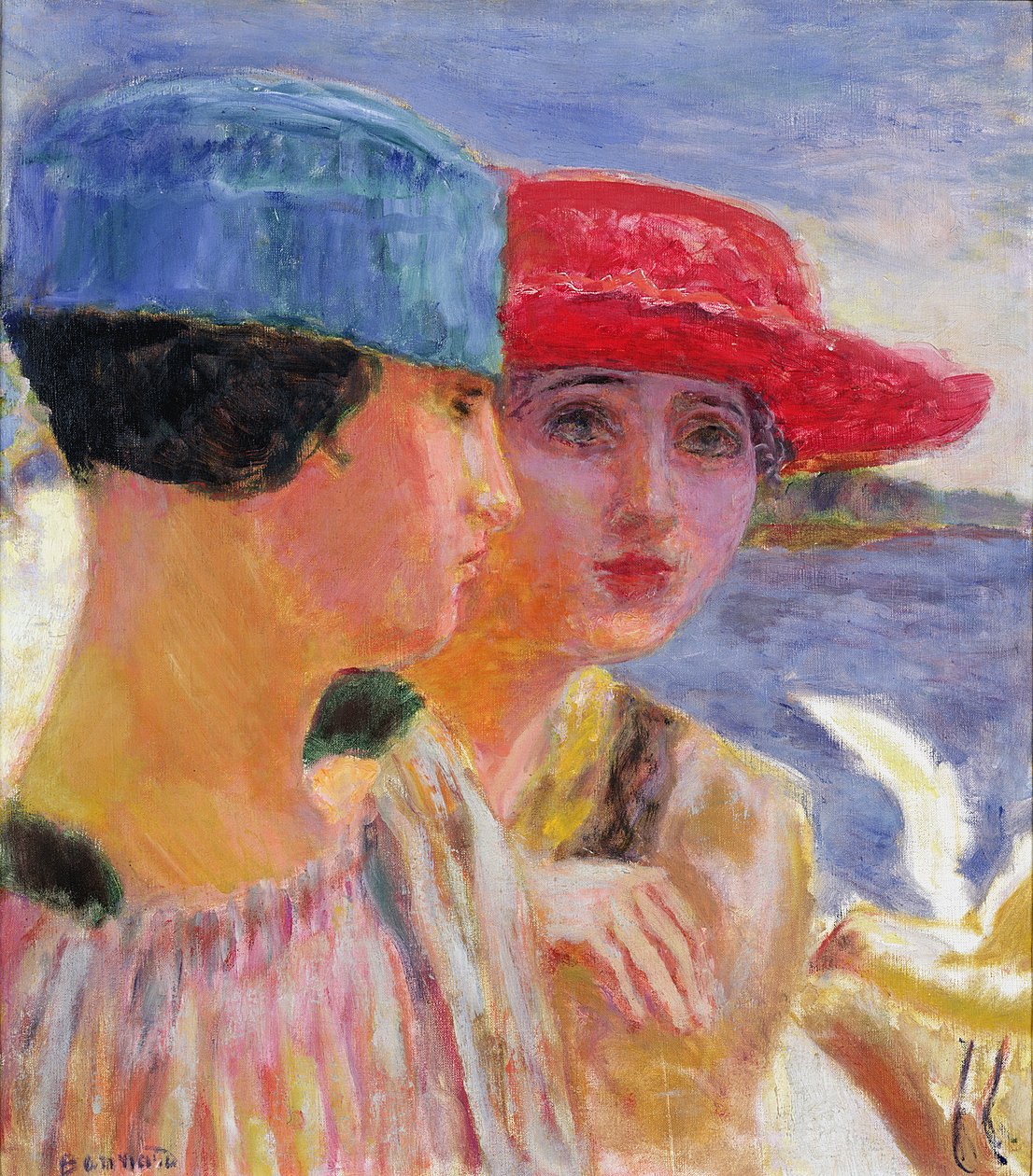 Młode kobiety z mewą, 1917 autorstwa Pierre Bonnard