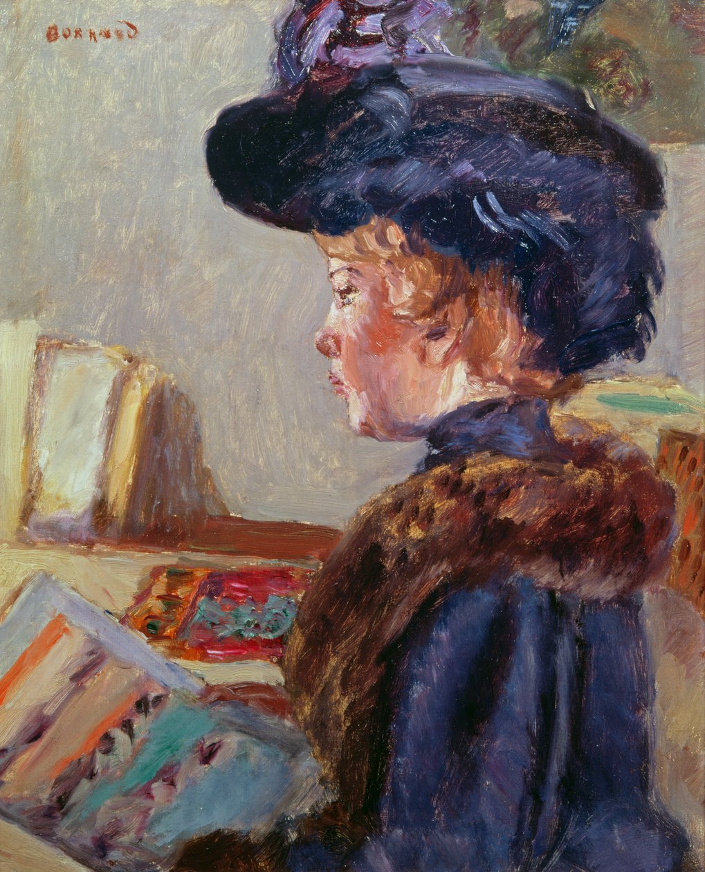 Drukowanie młodej kobiety autorstwa Pierre Bonnard