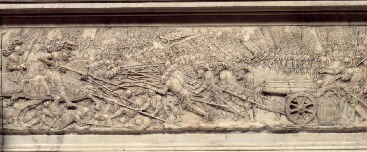 Bitwa pod Marignan w 1515 r. Grób Serca króla Francji Franciszka I (1494-1547): Płaskorzeźba Pierre