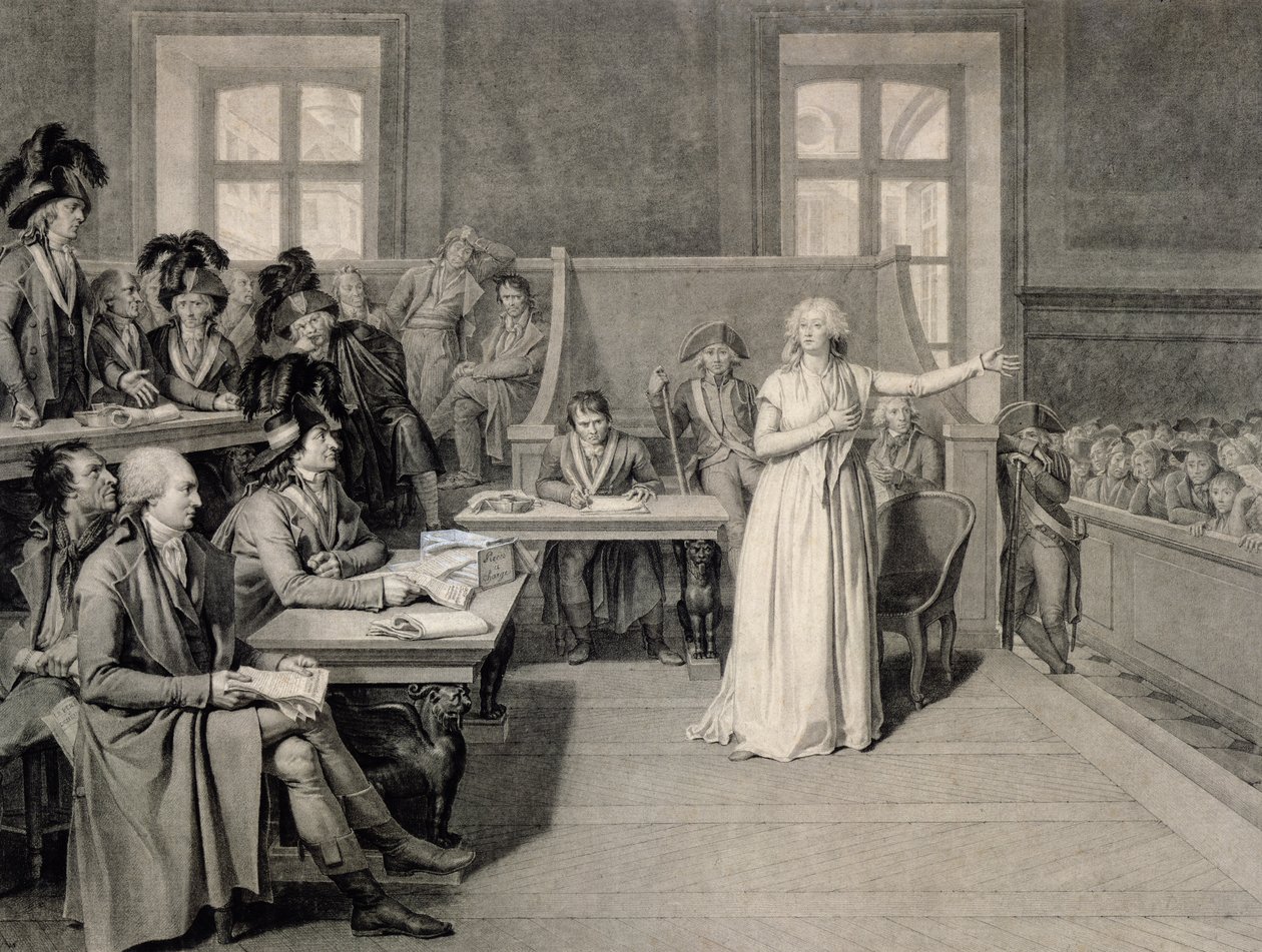 Marie-Antoinette (1755-93) Habsbourg-Lorraine, osądzona przez Trybunał Rewolucyjny, 16 października 1793 autorstwa Pierre Bouillon