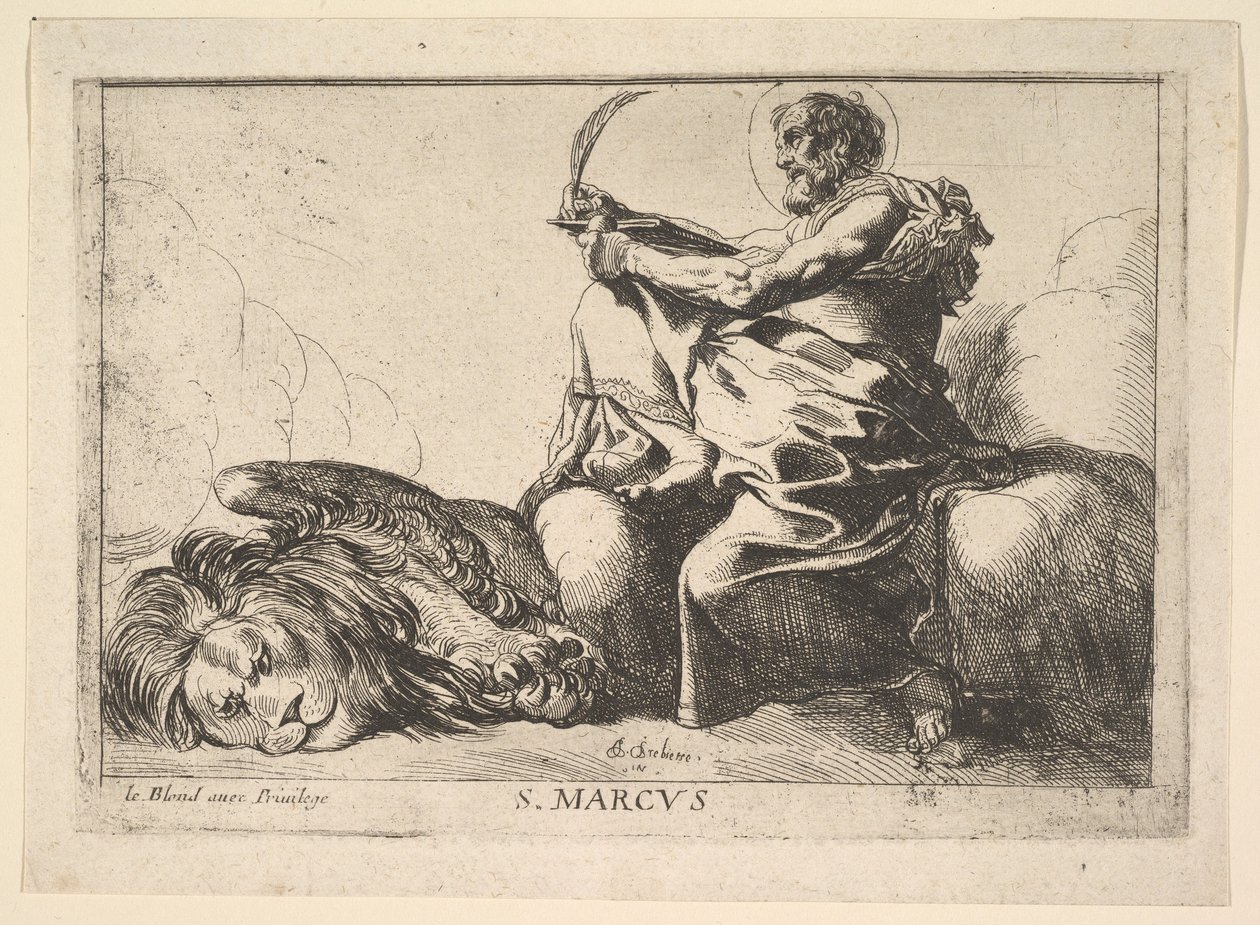 Św. Marek, 1615-42. autorstwa Pierre Brebiette