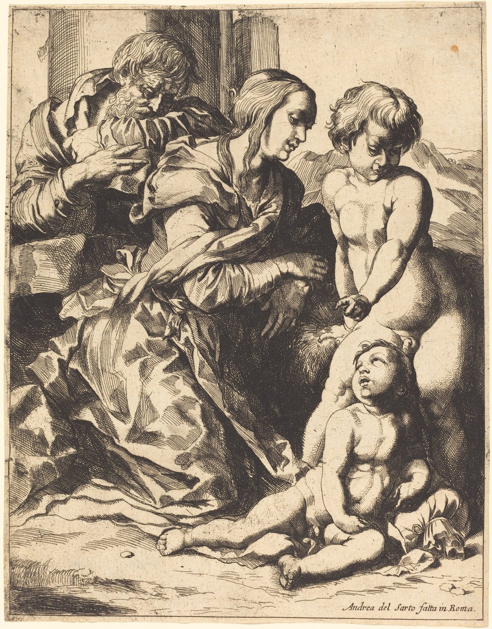 Święta Rodzina autorstwa Pierre Brebiette after Andrea del Sarto