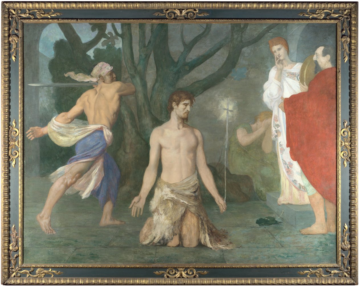 Ścięcie św. Jana Chrzciciela, c. 1869 autorstwa Pierre Puvis de Chavannes