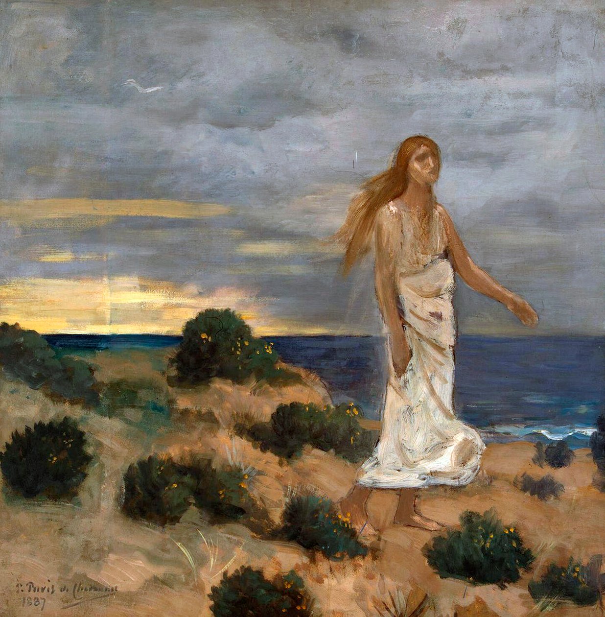Kobieta na plaży”, 1887. autorstwa Pierre Cécil Puvis de Chavannes