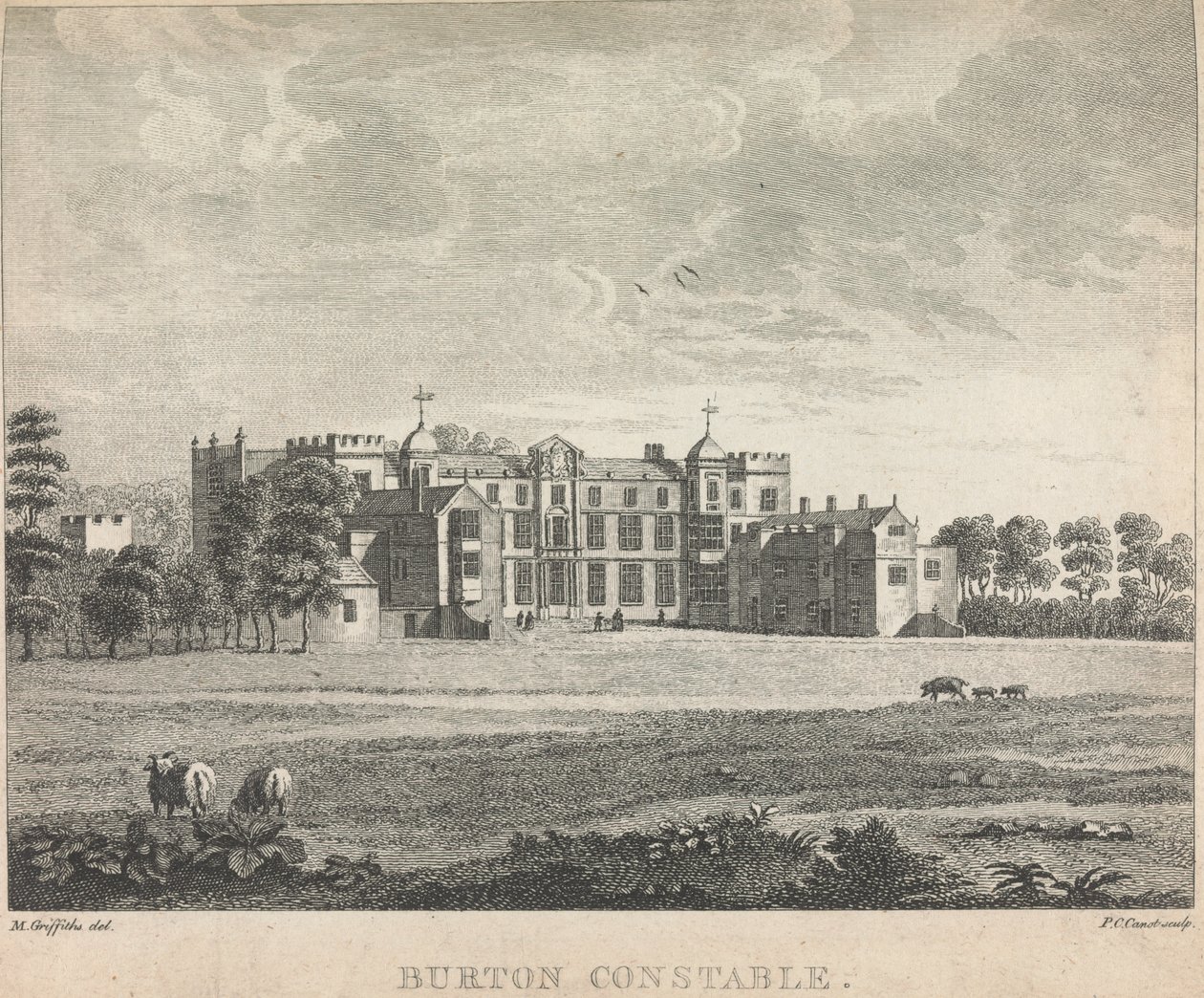 Burton Constable; strona 53 (tom pierwszy) autorstwa Pierre Charles Canot