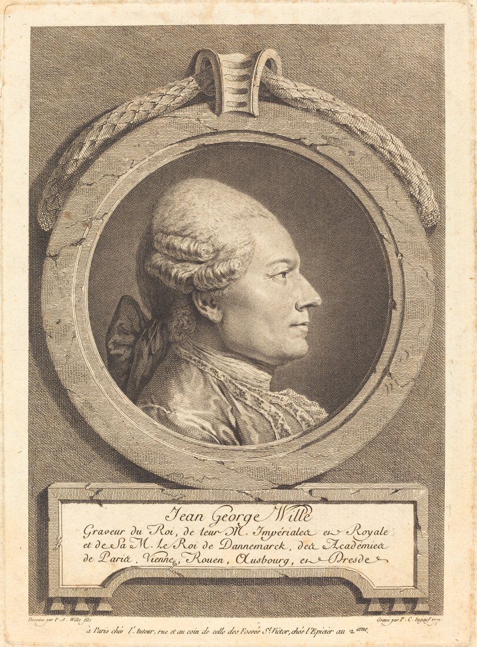 Jean George Wille autorstwa Pierre Charles Ingouf after Pierre Alexandre Wille