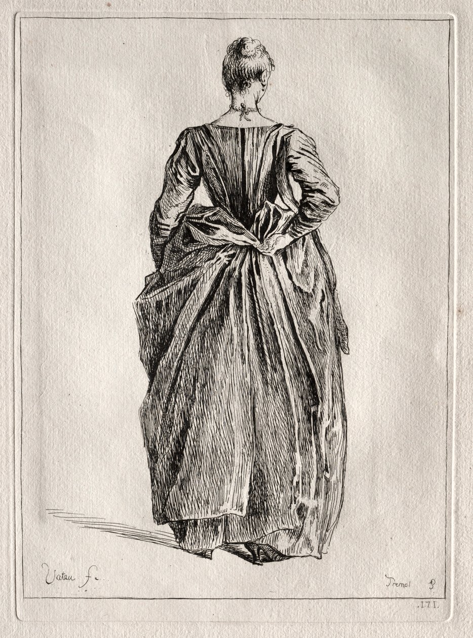 Studium kobiety z tyłu. autorstwa Pierre Charles Trémolière