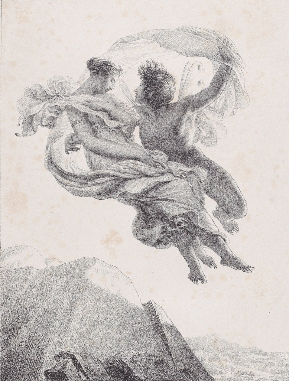 Zefir i Psyche Zepir i Psyche, 1820-23. autorstwa Pierre Claude François Delorme