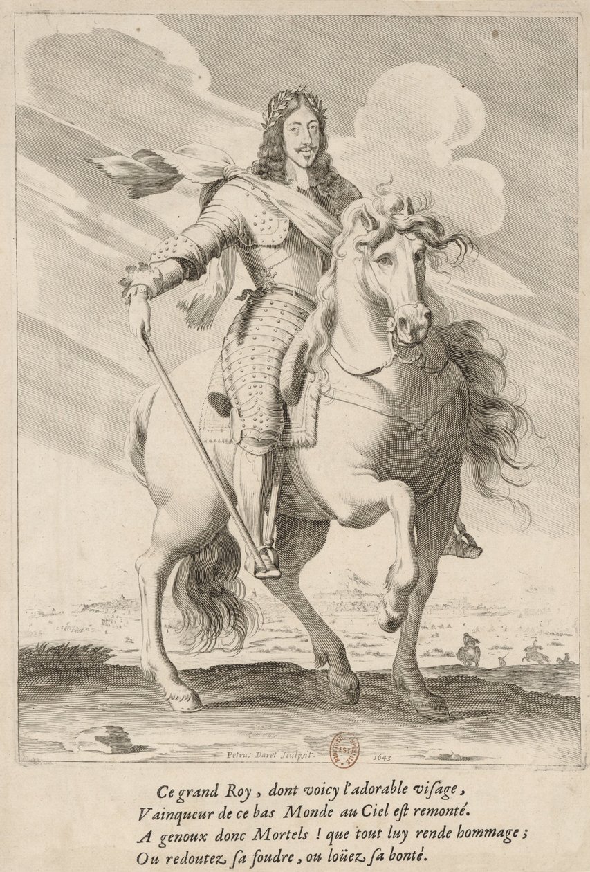 Portret jeździecki Ludwika XIII Francji autorstwa Pierre Daret