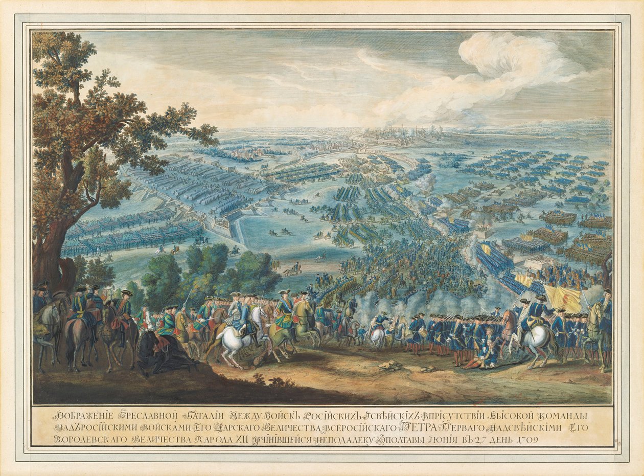 Bitwa pod Połtawą 27 czerwca 1709 r. po 1724 r. autorstwa Pierre Denis II Martin