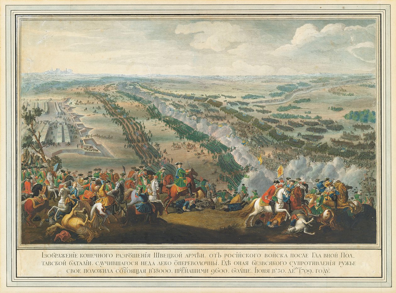 Bitwa pod Połtawą 27 czerwca 1709 r. po 1724 r. autorstwa Pierre Denis II Martin
