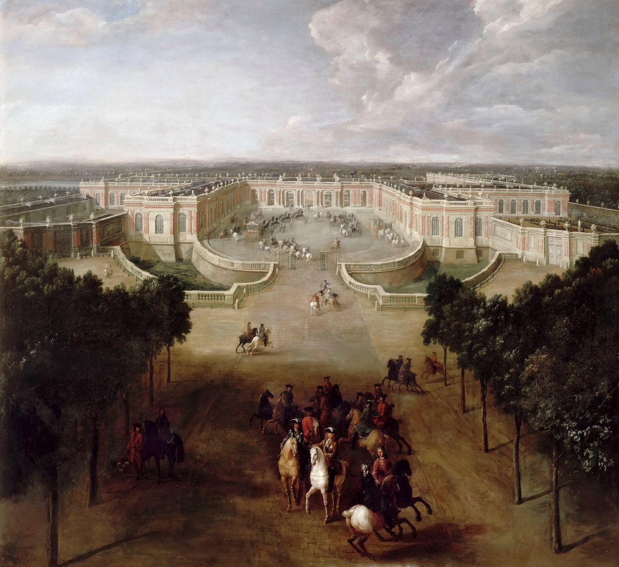 Widok na Grand Trianon z Alei autorstwa Pierre Denis II Martin